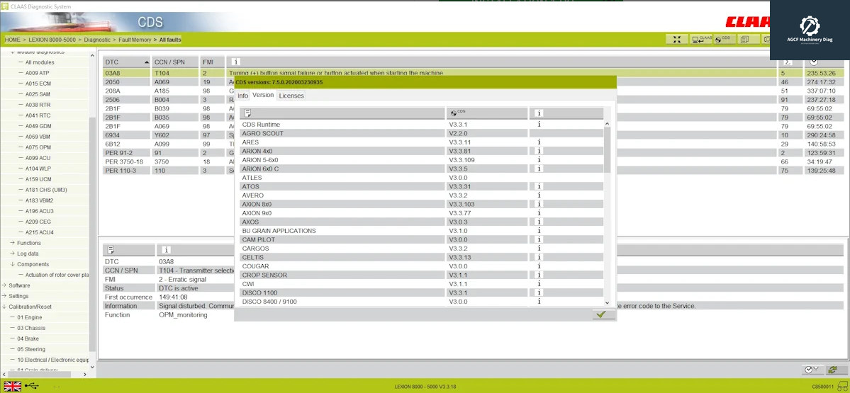 CLAAS CDS Diagnostic Software (4)