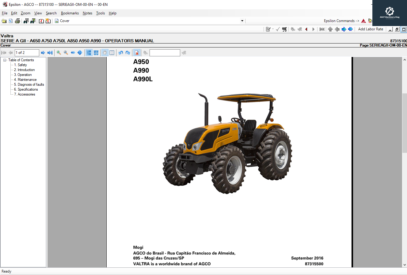 AGCO All Brands Europe UK Agricultural EPC+Service Manual 2021.03 (7)