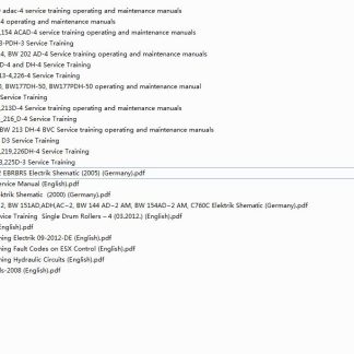 BOMAG Equipment Workshop Service Training Operator Manual PDF