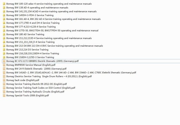 BOMAG Equipment Workshop Service Training Operator Manual PDF