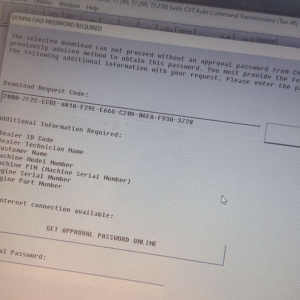 CASE New Holland ECU TCU Download Approval Password One-Time Service