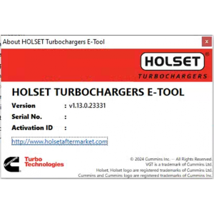 Cummings HOLSET E-Tool 1.13 Diagnostic Software