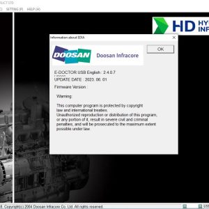 Doosan e-Doctor 2.4.0.7 (EDIA) Construction Standard Diagnostics 2023