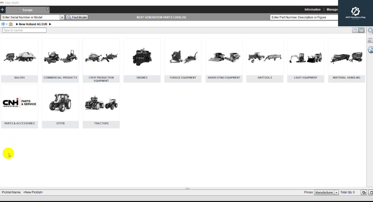 New Holland AG Euro NGPC Next Generation Parts Catalog 2019 (1)