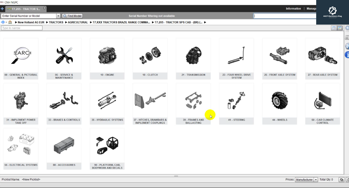 New Holland AG Euro NGPC Next Generation Parts Catalog 2019 (4)