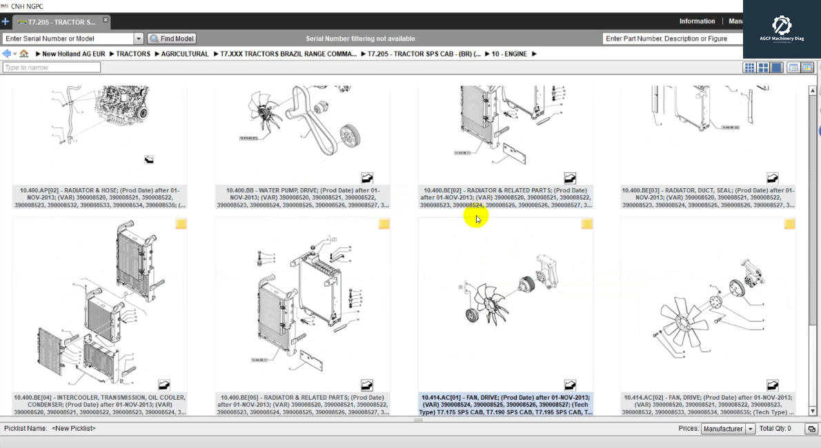 New Holland AG Euro NGPC Next Generation Parts Catalog 2019 (5)