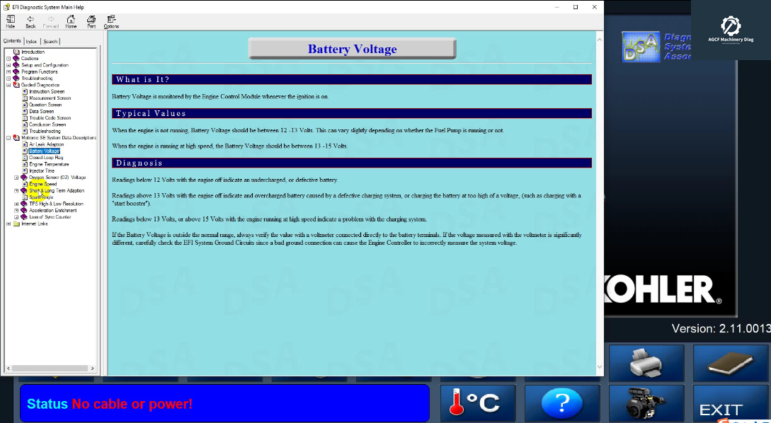 KOHLER EFI Diagnostic System 2.11.0013 for Kohler EFI Engine 2022 (5)