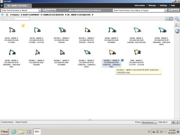 Kobelco EPC Spare Parts Catalogue VMware System 09.2014 (4)