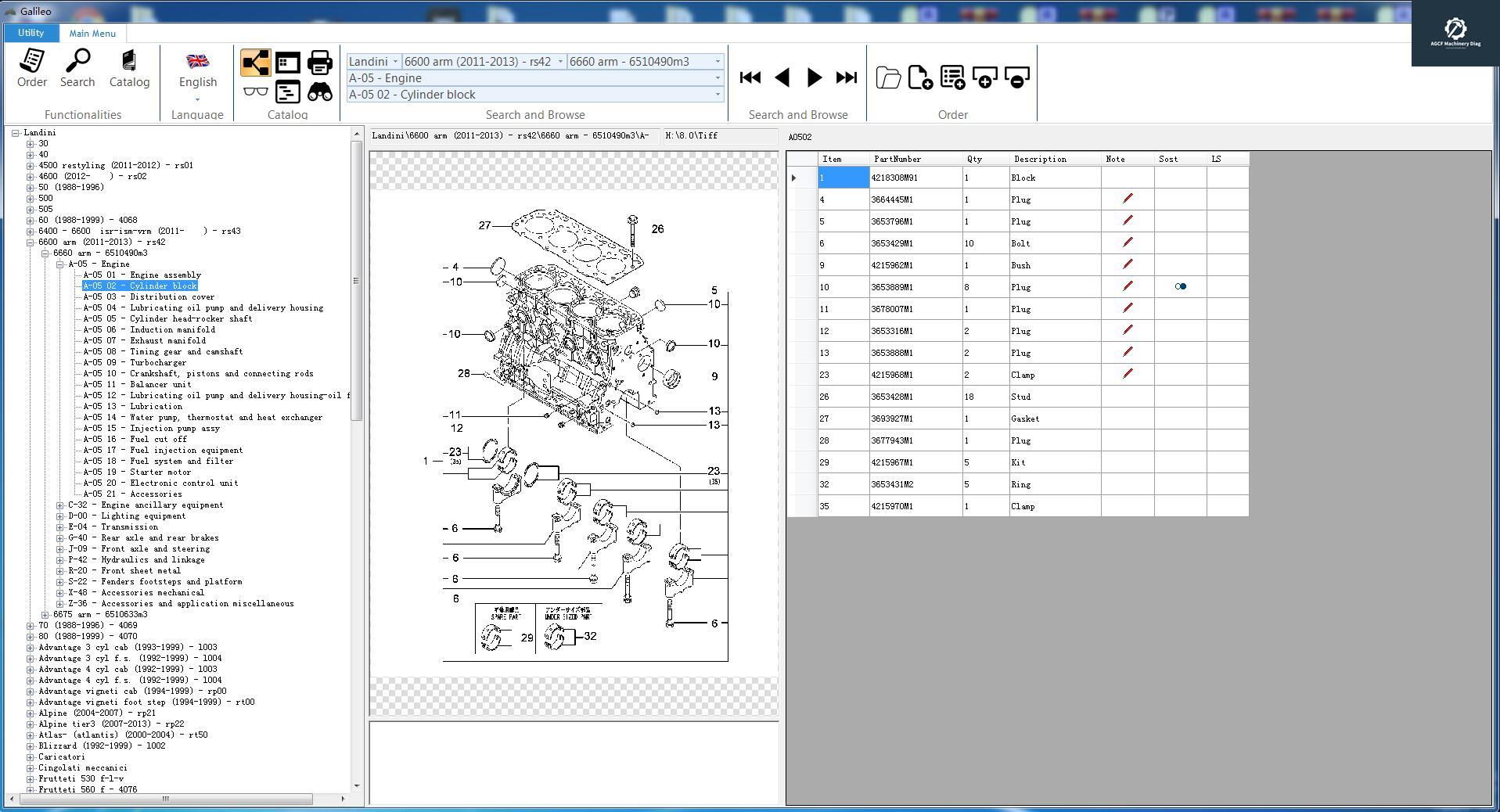 Landini EPC Galileo Tractor v8.0 Spare Parts Catalogue 2015 (3)