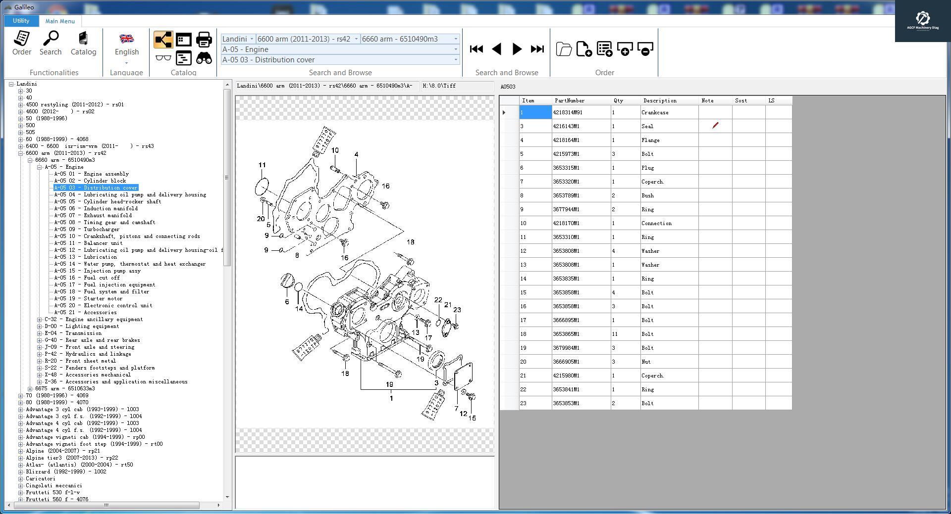 Landini EPC Galileo Tractor v8.0 Spare Parts Catalogue 2015 (4)