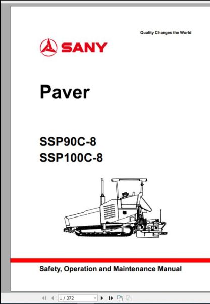 SANY Machinery Operation & Maintenance Manual,Part Manual,Electric & Hydraulic Schematic (4)