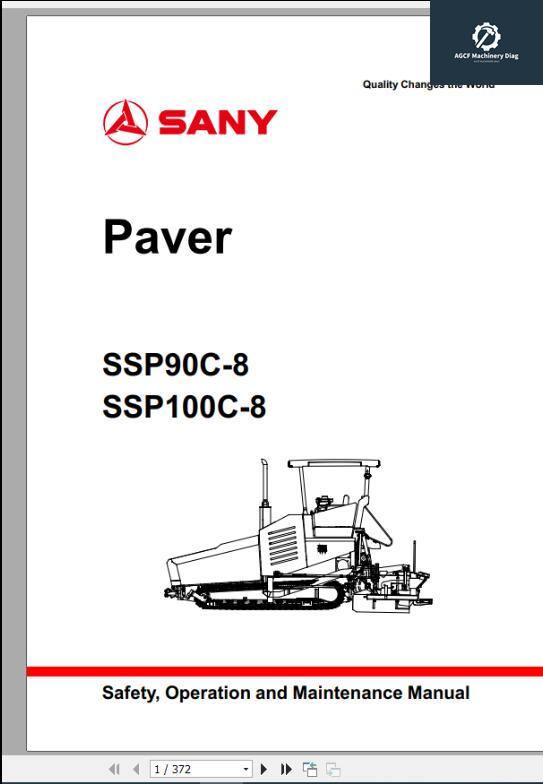 SANY Machinery Operation & Maintenance Manual,Part Manual,Electric & Hydraulic Schematic (4)