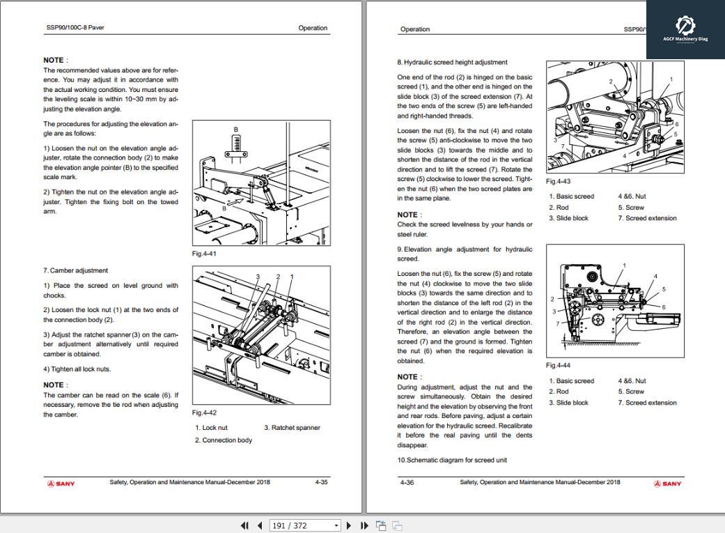 SANY Machinery Operation & Maintenance Manual,Part Manual,Electric & Hydraulic Schematic (5)
