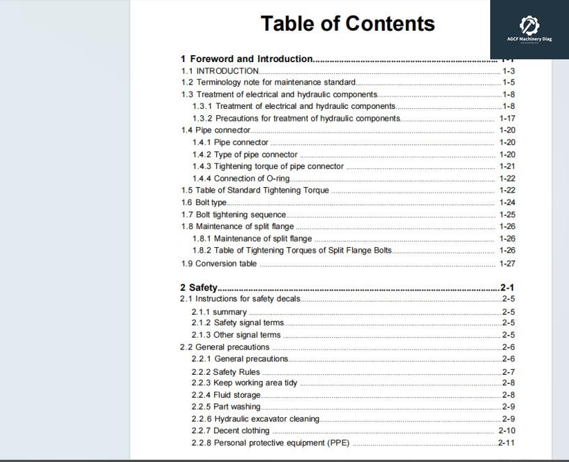 SANY SY245H SY265C Machinery Maintenance Manual Electrical Hydraulic Diagrams (2)