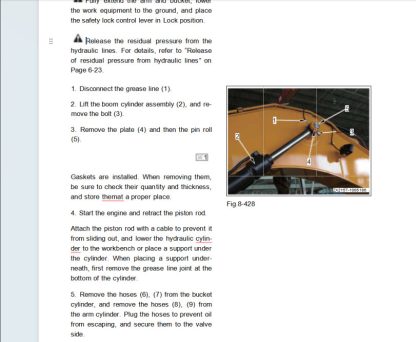 SANY SY245H SY265C Machinery Maintenance Manual Electrical Hydraulic Diagrams (7)