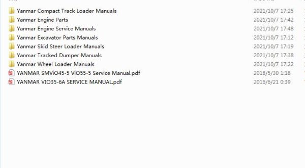 Yanmar Heavy Equipment Engine EPC+Workshop Service Manual 2017 (1)