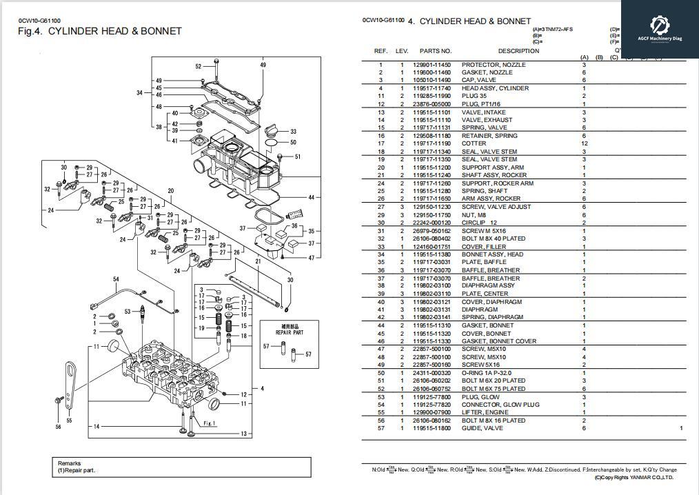 Yanmar Heavy Equipment Engine EPC+Workshop Service Manual 2017 (10)